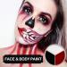 Black White Red Face & Body Paint Kit + 4PC Brush - Water Activated Makeup for Halloween Clown Cosplay SFX Parties & Sports - Buy Online on GoSupps.com
