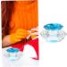 FRCOLOR 1pc Nail Art Crystal Cup Acrylic Liquid Powder Dish Clear Glass Crystal Cup Nail Liquid Dish Nail Care Tools Nail Powder Container Nail Tools Love Cup Crystal Art Glass With Cover 7.5x6cm Blue - Buy Online on GoSupps.com