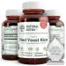 Natural Nutra Red Yeast Rice Extract with Monacolin K, Supplement for Cholesterol and Cardiovascular Support, Stress Relief, Citrinin Free, Gluten Free Supplements, 600 mg 60 Capsules 60 Count (Pack of 1)
