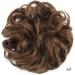 BARSDAR Curly Messy Bun Hairpiece Extension | 100% Human Hair | Medium Chestnut Brown | Wedding Hair Pieces for Women & Kids - Buy Online on GoSupps.com