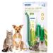 Nobleza Dog Toothbrush and Enzymatic Toothpaste Kit with 2 x Finger Toothbrush for Clean Pet Teeth Eliminate Bad Breath Remove Plaque and Tartar Improve Gums Health and Pet Oral Hygiene Care Green