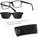 ANDWOOD Blue Light Blocking Reading Glasses | Polarized Sunglasses for Men & Women | UV Protection | Anti-Blue Light Lens | 0.0x Black Readers - Buy Online on GoSupps.com