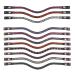 Netproshop leather forehead straps Eldorado wave shape with rhinestone for brass COB/Full Groesse: Full color: Braun-Paradise Braun-Paradise Full