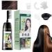 2 in 1 Floral Hair Dye with Comb Plant-Based Comb Hair Dye Fruit Essence Hair Dyeing Comb Plant Bubble Hair Dye Shampoo (Chocolate Color)