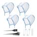 Nitaiun 12 pieces Tilt cap highlight hair cap set hair dyel brush hair color set coloring highlighting cap hair dyeing accessories with hooks for salon and home use hair dye 12 pieces.