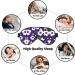 SSIMOO Purple White Floral Print Double-Sided Eye Mask | Soft Light Blocking Sleep Mask for Quality Rest - Buy Online on GoSupps.com