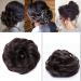 Curly Wavy Hair Bun Scrunchy Scrunchie Hair Extensions Hair Donut Chignon Ponytail Hairpieces Hair Ribbon - Medium Brown(40g) 40 g Medium Brown