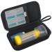BOVKE Hard Travel Case for Asthma Inhaler, Inhaler Spacer for Kids and Adults, Masks, Inhaler Holder Asthma Carrying Bag with Mesh Pocket for Medicine and Other Accessories, Black (Case Only) Black (Large)