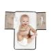 Dooky - wrap pad for on the go 60x34 cm - Romantic Leaves beige - Baby diaper pad diaper pocket - easy washable - 40% polyester 30% foam 30% peva - beige