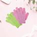4PCS Exfoliating Gloves Body Scrubber - Dual Texture Bath Gloves for Shower Spa - Dead Skin Remover - Grass Green Pink - Buy Online on GoSupps.com