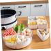 BIUDECO Dried Fruit Plate Lunchbox Appetizer Plate Compartment Snack Dried Fruit Container Section Candy Box 26X7.5CM White - Buy Online on GoSupps.com
