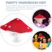 NUOBESTY Red White Spotted Mushroom Plush Novelty Hat - Fun Toad Cosplay Cap for Kids and Adults | Halloween Party Favors Costume Photo Props - Buy Online on GoSupps.com