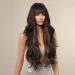 Testar Dark Brown Long Wavy Wigs for Women - Natural-Looking Synthetic Curly Ponytail Wig for Daily & Party Use - Buy Online on GoSupps.com