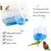 Bird Bath Tub for Small Parrots and Birds - Hanging Parrot Bathtub - Pet Bird Cage Accessories in Blue - Buy Online on GoSupps.com