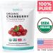 Organic Cranberry Concentrate Powder 500mg - 100 Servings - Kidney Cleanse & UTI Support for Women - No Pills - USDA Certified - Buy Online on GoSupps.com