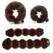 Hot Buns Hair Styling Donut Maker for Women & Girls - Chignon Twist for Braids & Fashion Crown - Brown - Buy Online on GoSupps.com