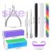 HNYYZL Manicure Nail Files Kit - Complete Nail Art Set with Emery Boards Cuticle Clipper & Pusher Nail Brush - Purple Edition for Salon Quality Results - Buy Online on GoSupps.com