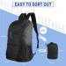 DOVO Waterproof Hiking Backpack - Lightweight & Packable | Outdoor Travel Camping Daypack - Black - Buy Online on GoSupps.com