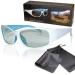 SJ3D Passive 3D glasses - sporty 3D glasses white/blue for you or her - polarized polarized polarized polarized glasses - for RALD 3D Kino & TV: LG Cinema 3D Philips Easy 3D Telefunken Toshiba 3D Natural Vizio 3D and 3DTVS from Sony Grundig Panasense CMX 