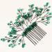 Ipetboom Green Branches and Leaves Hair Comb Rhinestone Hair Wedding D cor Bridal Hair Comb Bride Hair Clip Bride Wedding Hair Comb Styling Hair Clips Crystal Banquet Leaf Metal - Buy Online on GoSupps.com