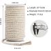 HDviai Natural Unbleached Macrame Cord - 4 Strand Twisted Cotton Rope - 8mm x 20 Yards - DIY Craft Making & Wall Hanging - White - Buy Online on GoSupps.com