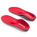 Plantar Fasciitis Arch Support Insoles Orthotic Insoles for Flat Feet Foot Pain Heel Pain Comfort Shoes Inserts for Men and Women Red UK-12-305mm