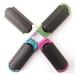 4 Pieces Travel Hair Brush Portable Folding Hair Brush with Mirror Mini Compact Hair Comb Collapsible Colorful Pocket Square Massage Brush for Family