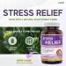 Stress Relief Supplements Natural Anxiety Relief and Anti Stress Formula | Ashwagandha L-Theanine Reishi and Rhodiola Rosea as Cortisol Supplement | 60 Capsules | Made in Canada | Stress Sleep Relief - Buy Online on GoSupps.com