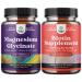 Bundle of Pure Magnesium Glycinate Supplement 400mg Per Serving for Mood Sleep & Relaxation Support and 10000 mcg Pure Biotin Pills - Promotes Thicker & Fuller Hair - Get Clear Skin Strong Nails