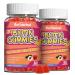 2 Pack Biotin Gummies for Hair Growth 10000 mcg Hair Skin and Nails Gummy with Folic Acid Vitamins A B C E & D Vegan biotin Vitamins for Women & Men 120 Gummies 60 Count (Pack of 2)