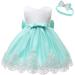 LZH Baby Girls Lace Dress 18-24 Months Light Green - Wedding Pageant Baptism Christening Tutu Gown - Buy Online on GoSupps.com