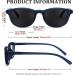 FEISEDY Fashion Reading Sunglasses for Men & Women - Square UV400 Polarized Readers Blue Frame/Gray Lens 2.5x Magnification - Buy Online on GoSupps.com