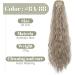 SEGO Drawstring Ponytail Extension Long Wrapped Synthetic Ponytail Hairpiece Corn Wave For Women - 32 Inch Linen Blonde & Pale Blonde - Buy Online on GoSupps.com