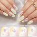 Ledsuuei White Pearl Chroma Nail Powder - 3Pcs Aurora Ice Shimmer Chrome Pigment for Stunning Mirror Effect Nails | Glazed Donut Glitter for Nail Salons - Buy Internationally - Buy Online on GoSupps.com
