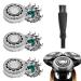 3 pieces SH90/72 Compatible With Philips Series 9000 Razor Replacement heads with cleaning brush wet dry Razor accessories compatible with Philips Series 8000 (S8XXX)/SW97XX