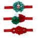 Lurrose 3pcs Baby Girls Floral Headbands Christmas Santa Cloth Elastic Hair Band for Girls Newborn Infant Toddlers Kids Child Hair Accessories Red