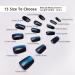 30Pcs Green Aurora Cat Eye Press-On Nails | Handmade Soft Gel Fake Nails with Glue | Semi-Transparent Short Square & Reusable - 15 Sizes in Emerald Charm - Buy Online on GoSupps.com