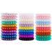 DeaLott 30Pcs Spiral Hair Ties No Crease, Coil Hair Ties,Elastic Phone Cord Hair Ties,Spiral Telephone Hair Ties,Spiral Bracelets, Thick Spiral Coil Ponytail Holder for Girls Women Teens(Large Size) 30colors-02