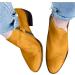 Winter & Autumn Women's Slim Zipper Low Heel Ankle Boots - Casual Solid Color Cowboy Boots for Comfort & Style | Round Toe Western Knight Work Boots - Buy Online on GoSupps.com