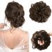 Vlasy Messy Bun Hair Piece for Women Curly Wavy Hair Scrunchies Bun Extensions Hairpieces Synthetic Hair Chignons Accessories Updo for Girls(6# 60g) 60g 6#