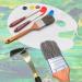Painting Knife Set of 2 with Blender Background Brush - Palette Knives & Natural Bristle Paint Brush for Art - Straight Edge Flexible Tools (Unit 2 Brush & Pair Knives) - Buy Online on GoSupps.com