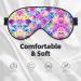 Buy Beautiful Rainbow Mermaid Print Unisex Eye Mask | Soft Travel Eye Shade for Yoga & Shift Work - Buy Online on GoSupps.com