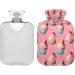 NAANLE 2L Transparent Hot Water Bottle - Watercolor Desserts Design for Bed Hand & Feet Warmth | Pain Relief & Heat Therapy - Buy Online on GoSupps.com