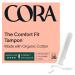 Cora Organic Applicator Tampons | Super Plus Absorbency | 100% Cotton Core, Unscented, BPA-Free Compact Applicator | Leak Protection, Easy Insertion, Non-Toxic | Packaging May Vary (36 Count) 36 Count (Pack of 1)