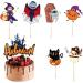 Halloween Cupcake Toppers Zombie Pumpkin Black Cat Witch Castle Cake Halloween Set | Paper Cards Toppers for Party Favors Zorq - Buy Online on GoSupps.com