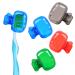 Fowecelt Toothbrush Covers Head Cap - 4Pcs Toothbrush Cover for Traveling Electric Toothbrush Head Cover for Bathroom Toothbrush Cap for Family Toothbrush Clip Cover for Camping Hiking Blue