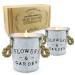 Citronella Candles Outdoor, 13.5 Oz 50 Hours Long Lasting Natural Scented Soy Candle with Fresh Citronella Oil, 2 Pack Candle Set for Garden, Backyard, Patio, Yard, Balcony, Camping, Indoor Outdoor