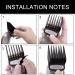 Guards Cutting Guides Professional Comb Set 10 Pcs Black Hair Cutting Guide Combs Set with Metal Clip Compatible with Most Wahl Clippers - Buy Online on GoSupps.com