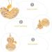 VALICLUD 2 pcs Gilded Neck Drop Collarbone Gourd Choker Calabash Chain Stainless Gold Supply Clavicle 2.8X1.6CM Golden - Buy Online on GoSupps.com
