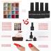 16 Colors Glitter Gel Nail Polish Solid Gel Polish Shiny Black Silver Pink Blue Purple Gel Polish Kit UV LED Soak Off Nail Gel - (Color: 6) - Buy Online on GoSupps.com